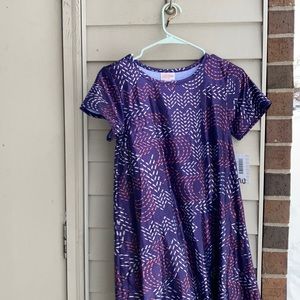 Purple Elegant LuLaRoe Carly w dash lines Sz XXS